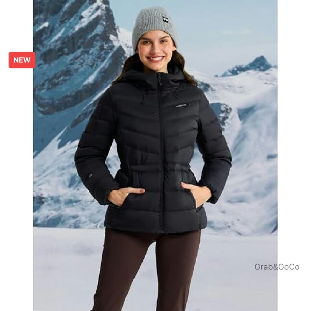 Down Puffer Jacket Lightweight Hooded Winter Coat… - image 4